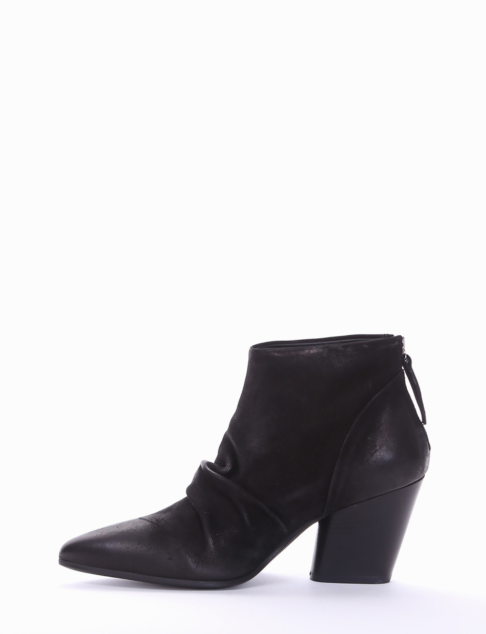 High heel ankle boots heel 7 cm black