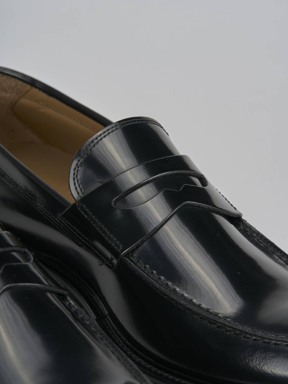 Loafers heel 2 cm black brushed