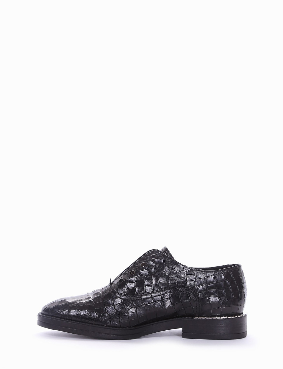 scarpa lacci tacco 2 cm nero