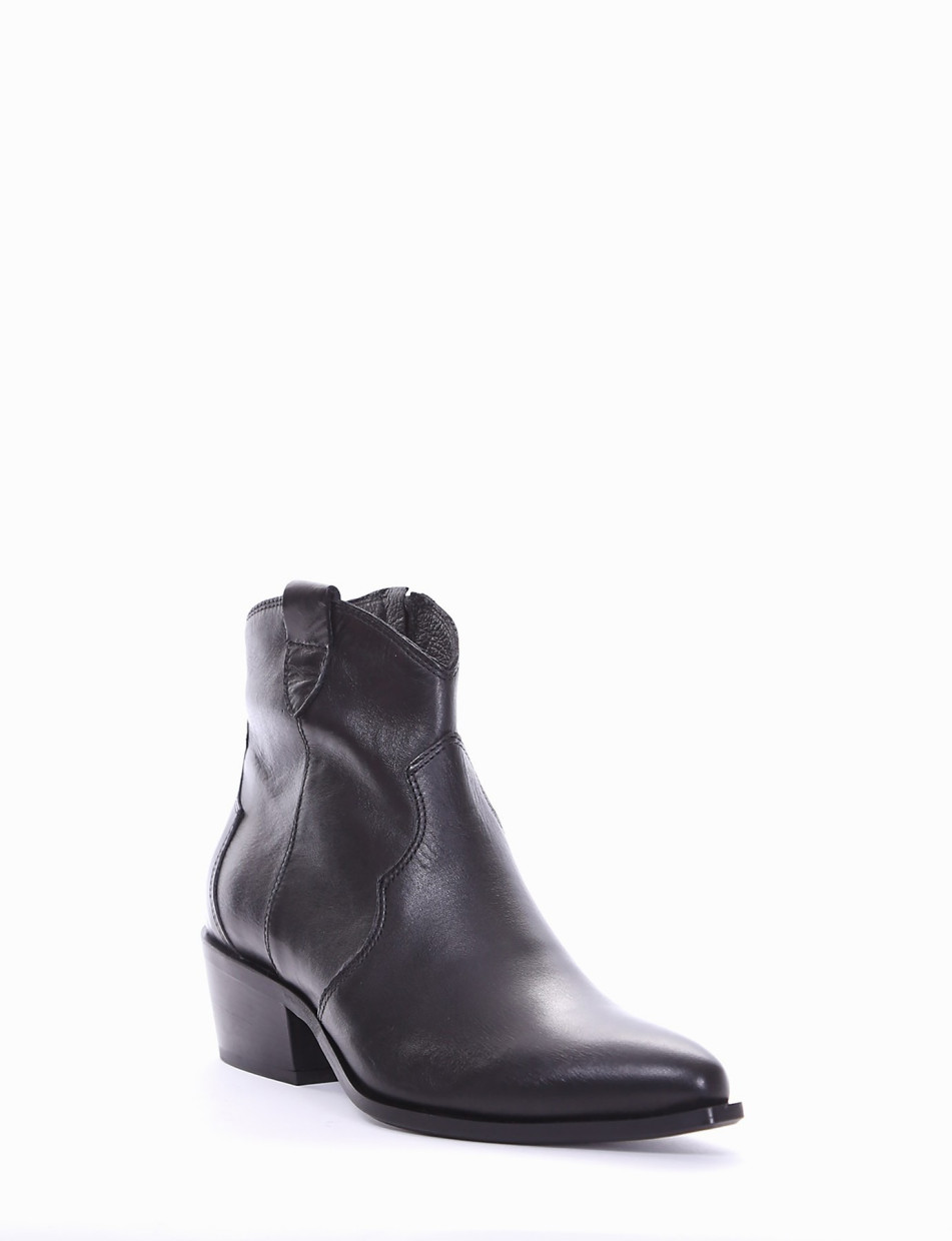 stivaletto texano tacco 3 cm nero