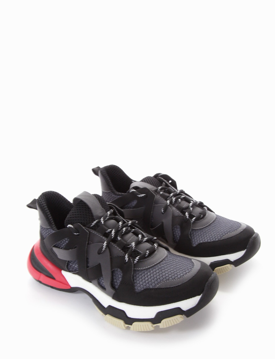 Sneakers black leather