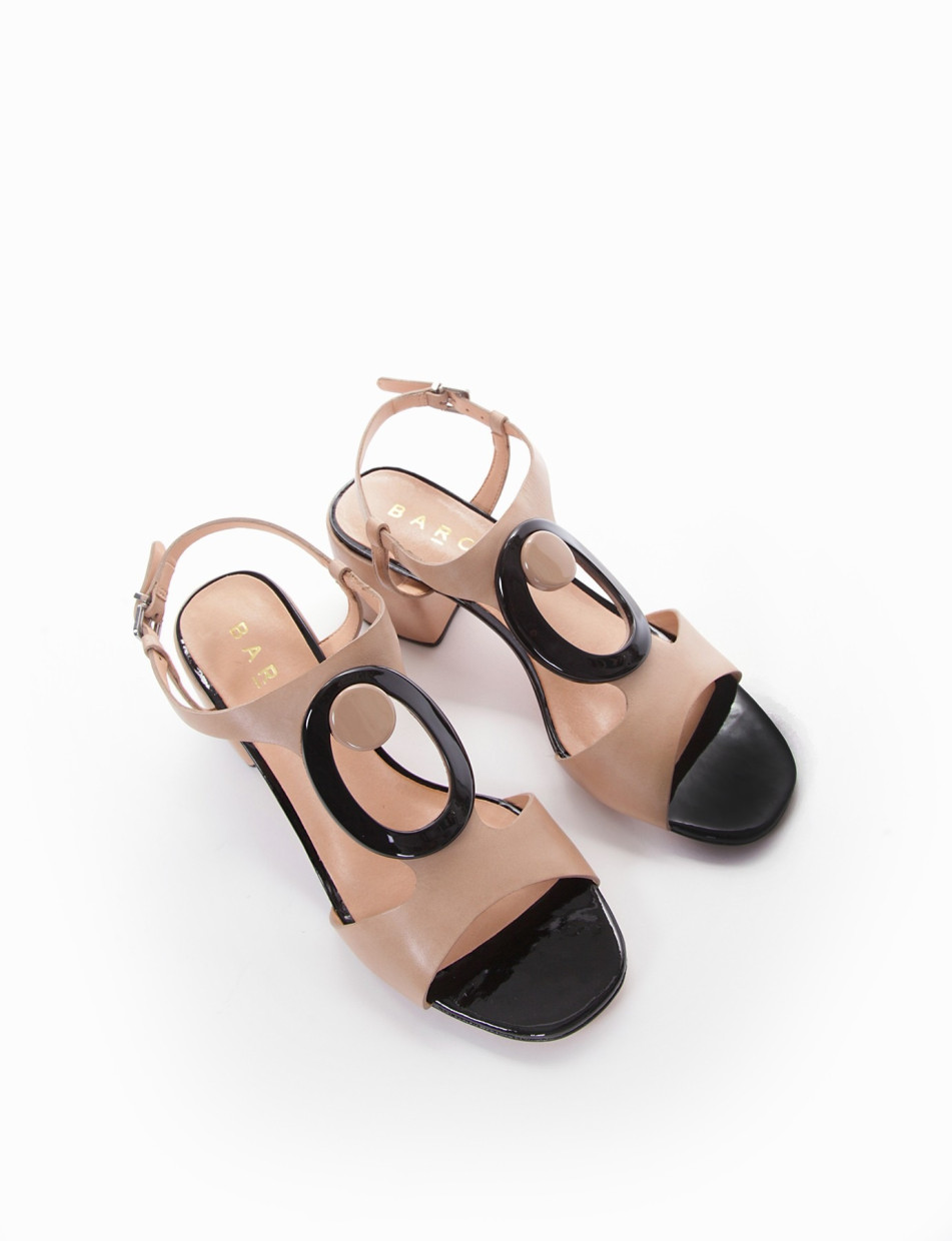 sandalo tacco 5 cm beige