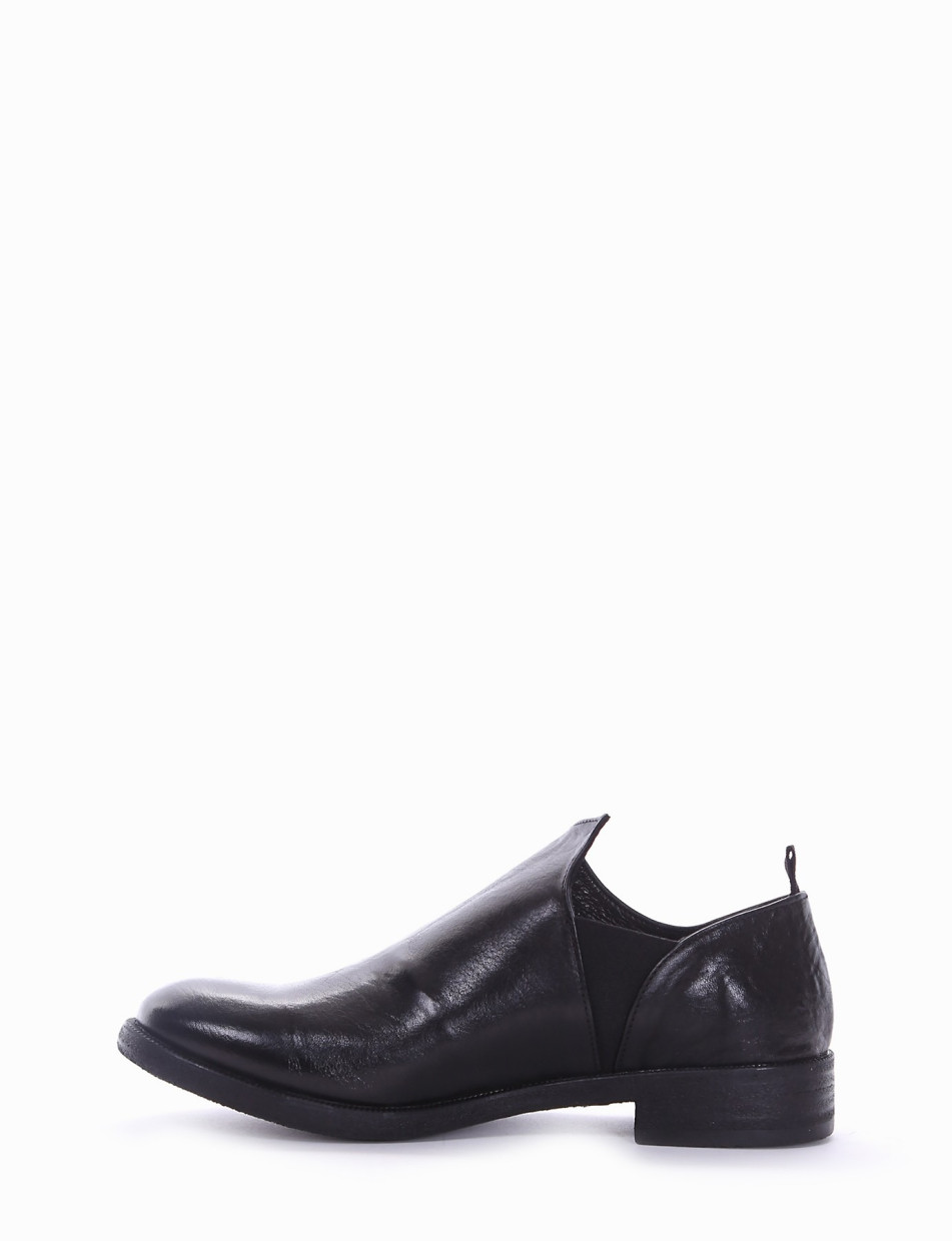 Lace-up shoes heel 2 cm black leather