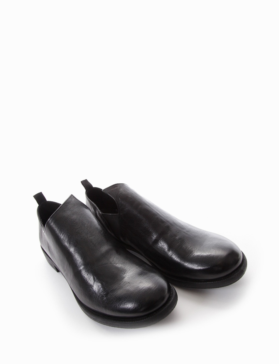 Lace-up shoes heel 2 cm black leather
