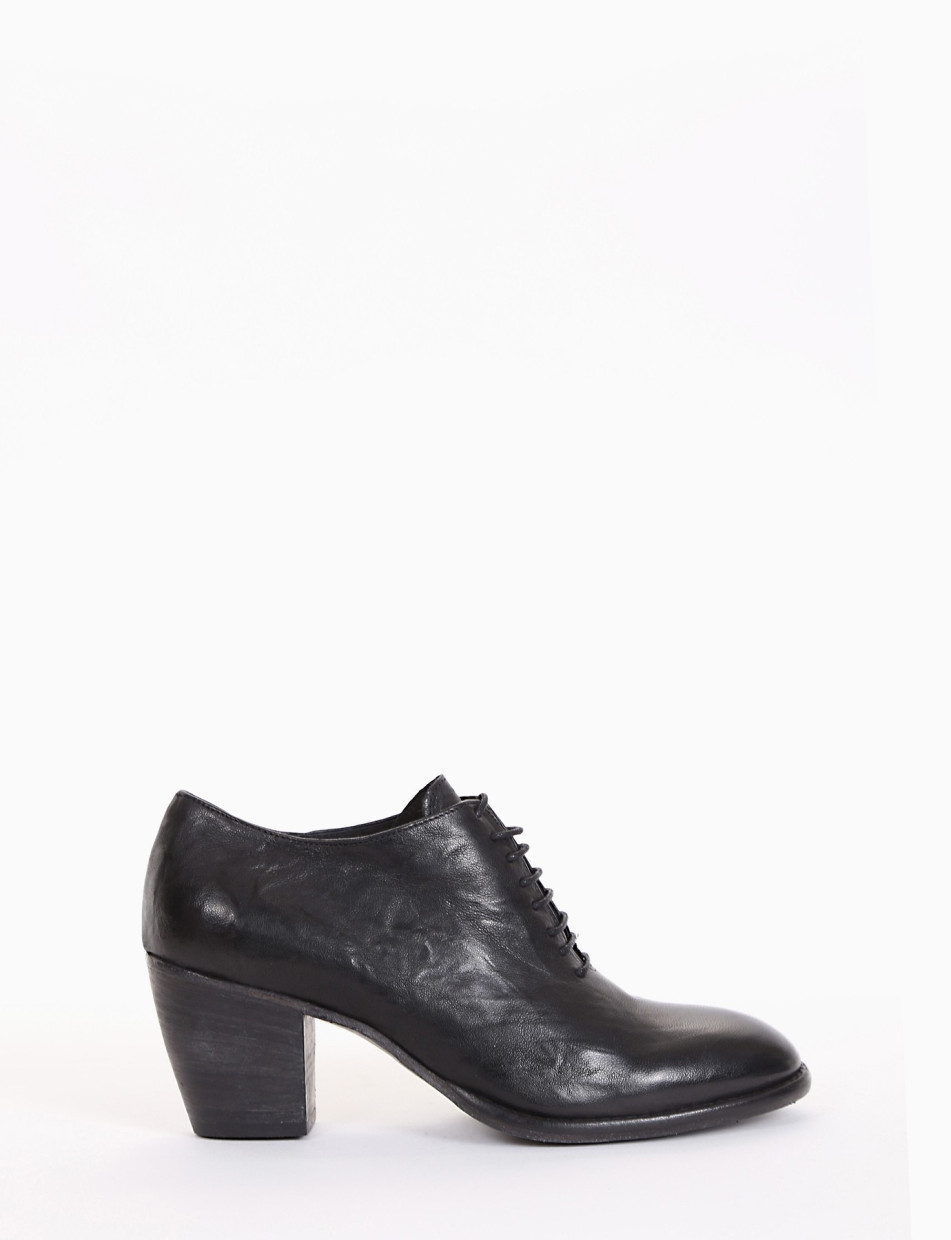 scarpa lacci tacco 8 cm nero