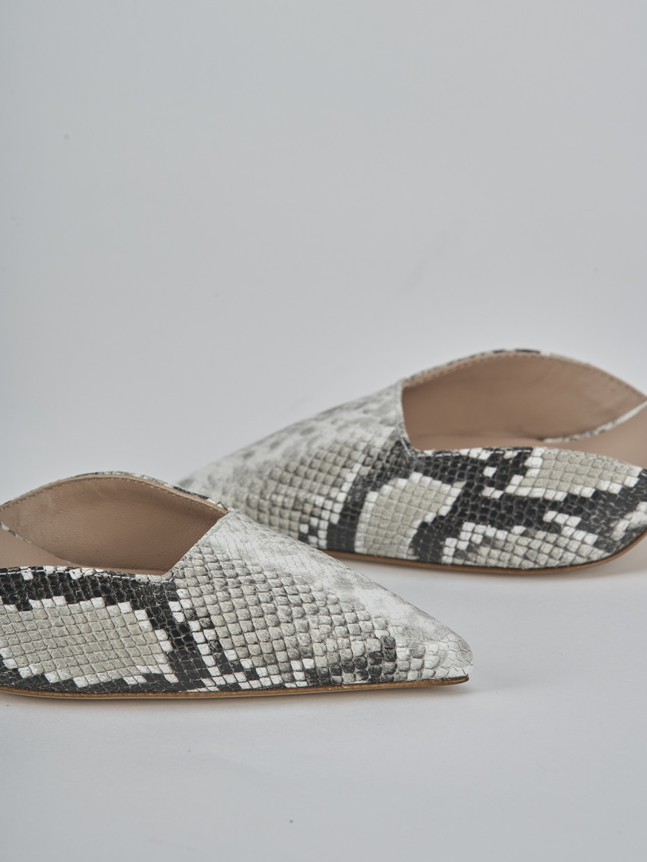 Décolleté e slingback tacco 8cm pitone beige