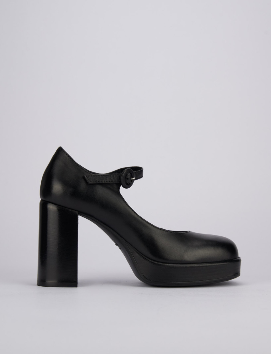 Pumps heel 9 cm black leather