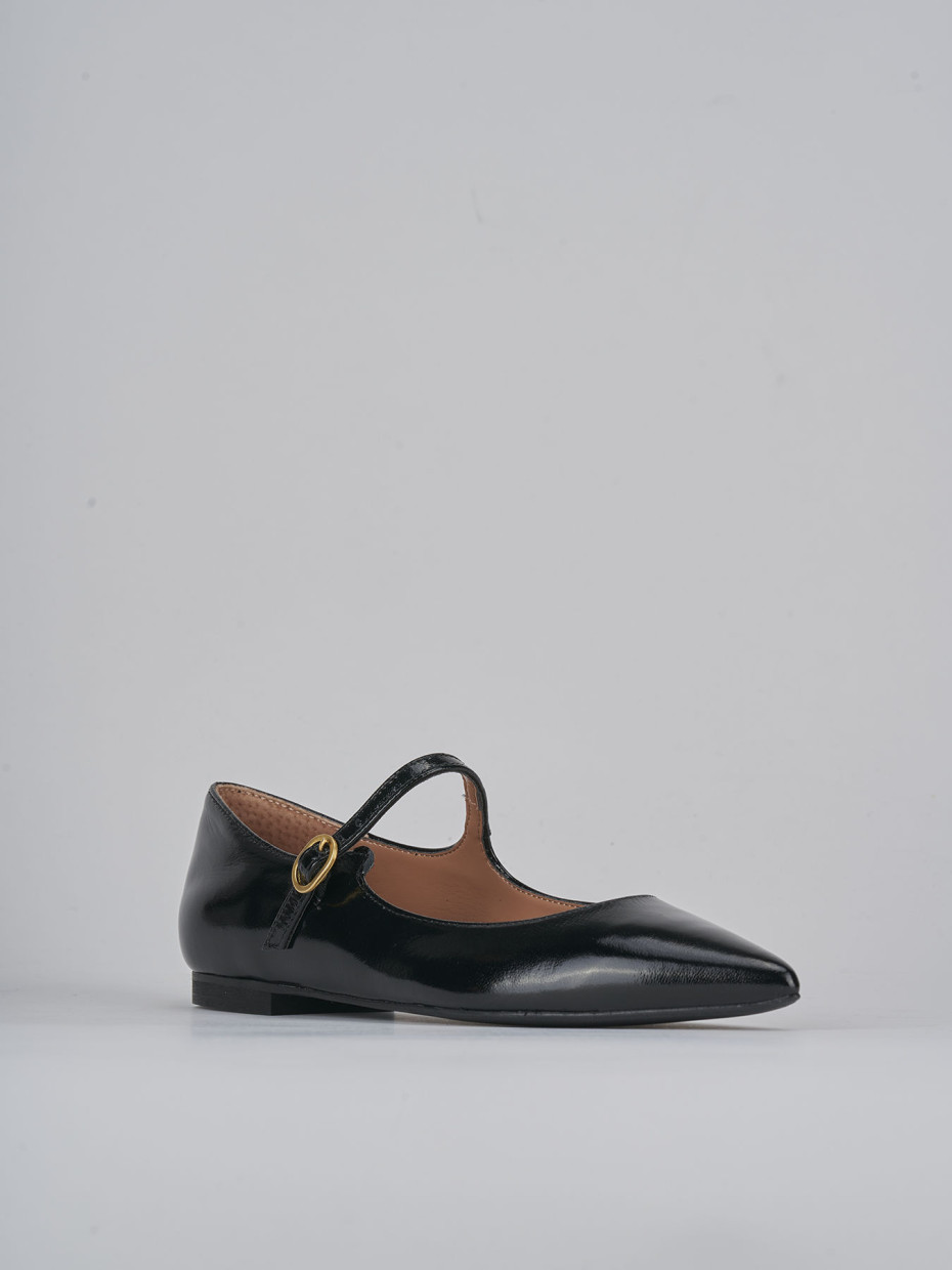 Ballerine tacco 1cm vernice nero