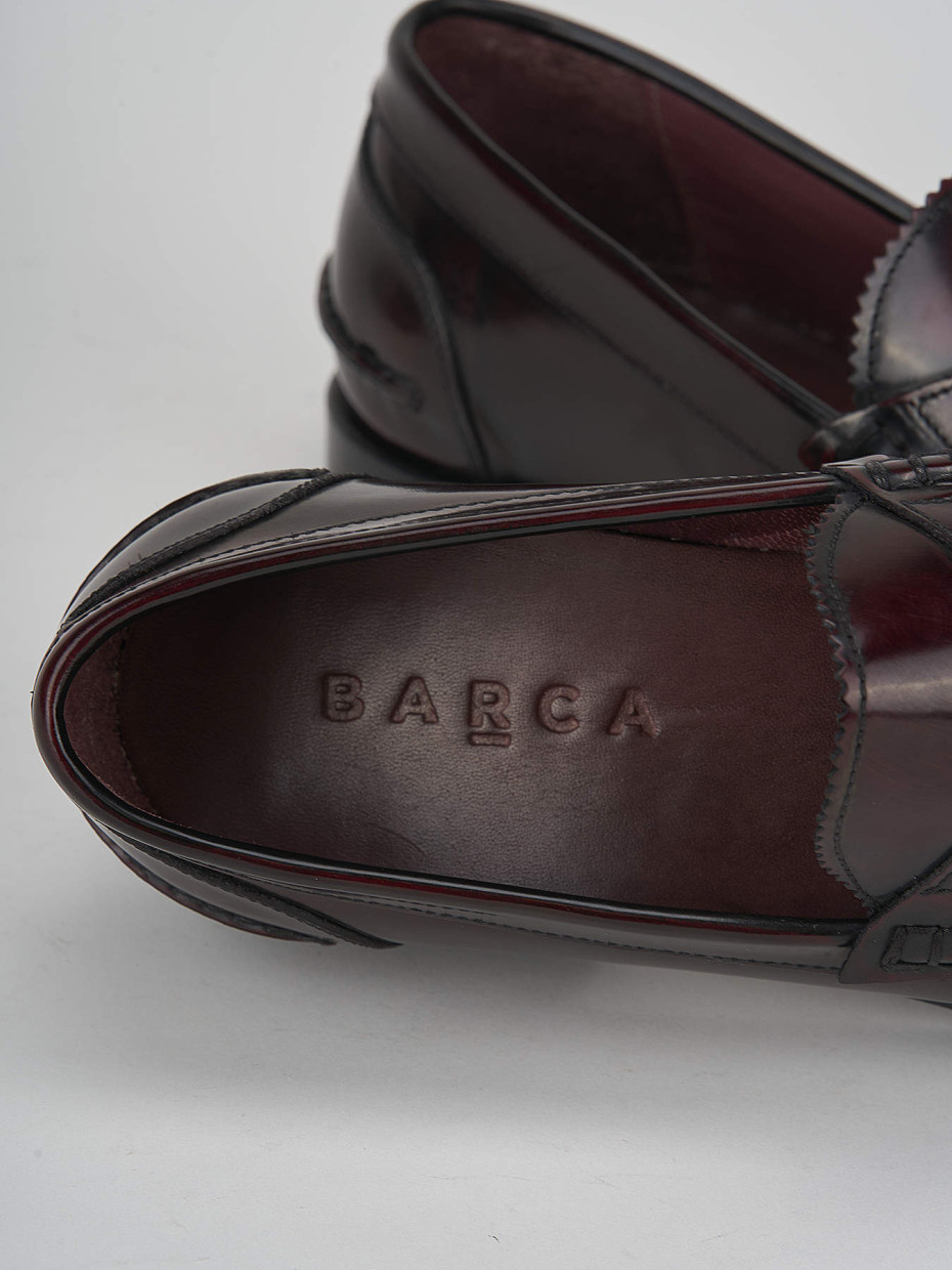 Loafers heel 2 cm bordeaux leather