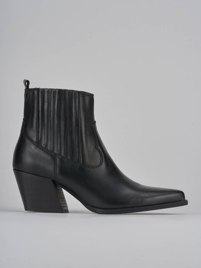 Stivaletto texano tacco 7 cm nero pelle