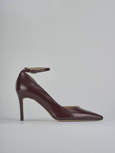 Zapatos de salón tacón 7 cm burdeos charol