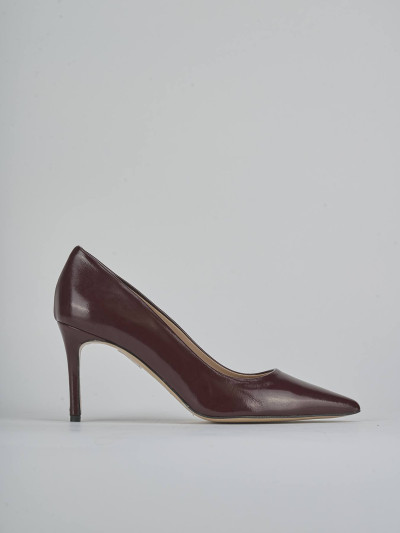Zapatos de salón tacón 7 cm burdeos charol