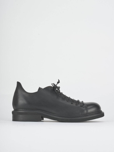 Stringate tacco 2cm pelle nero
