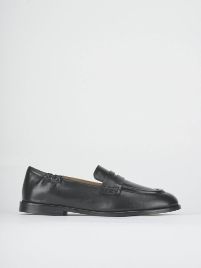 Mocassini tacco 1cm pelle nero