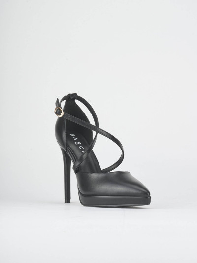 Décolleté tacco 11cm pelle sostenibile nero