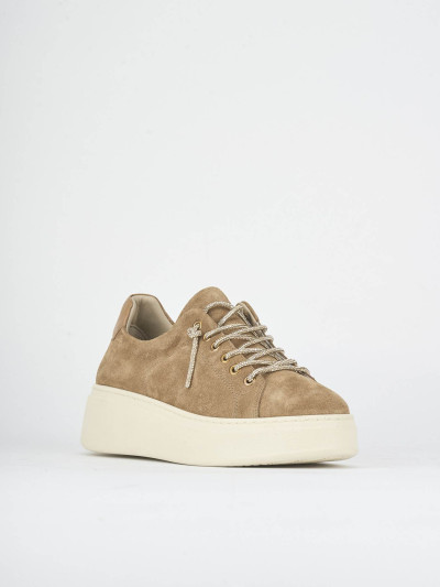 Sneakers camoscio marrone