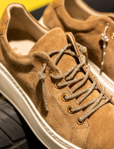 Sneakers camoscio marrone