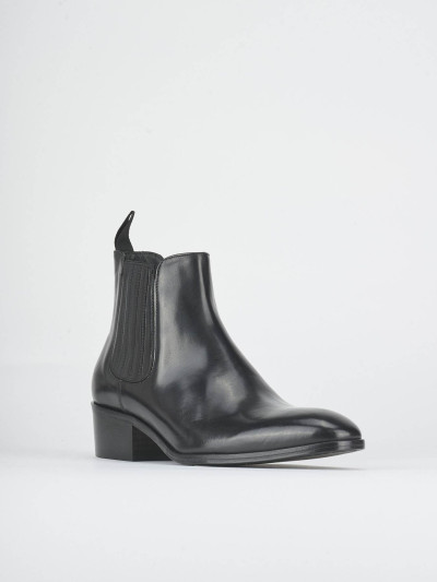 Stivaletti tacco 4cm pelle nero