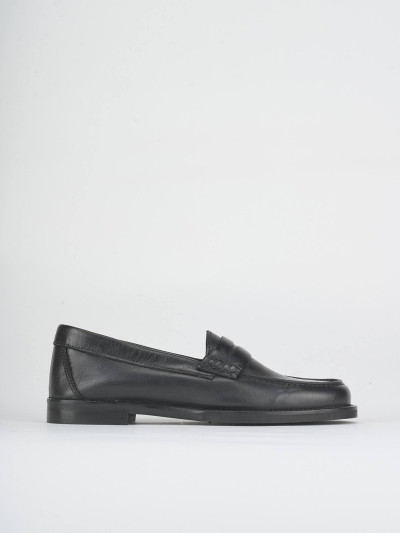 Mocassini tacco 1cm pelle nero