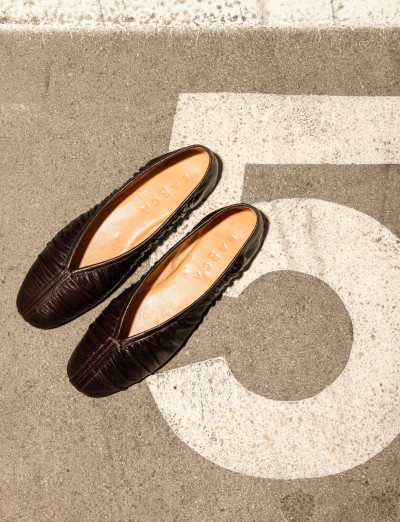 Ballerine tacco 1cm pelle testa