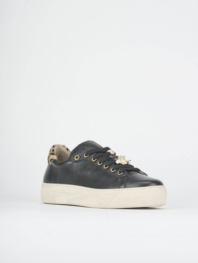 Sneakers pelle nero