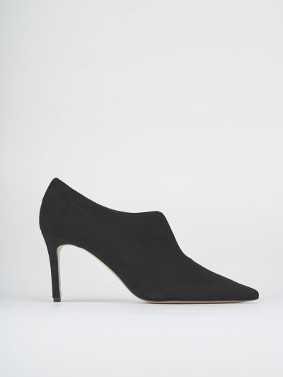 Décolleté tacco 7cm camoscio nero