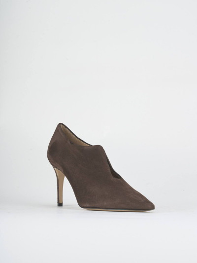 Décolleté tacco 7cm camoscio testa