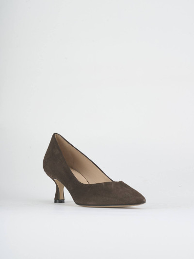 Décolleté tacco 5cm camoscio testa
