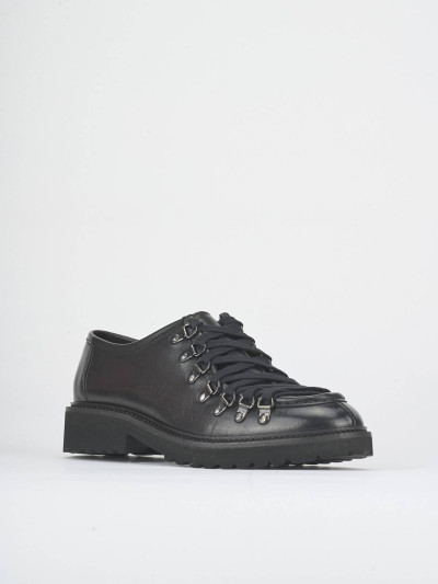 Stringate tacco 2cm pelle nero