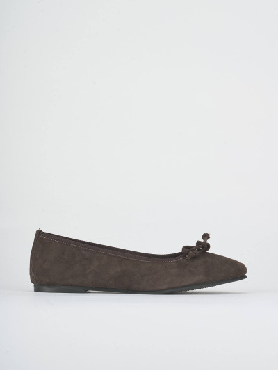 Ballerine tacco 1cm camoscio testa