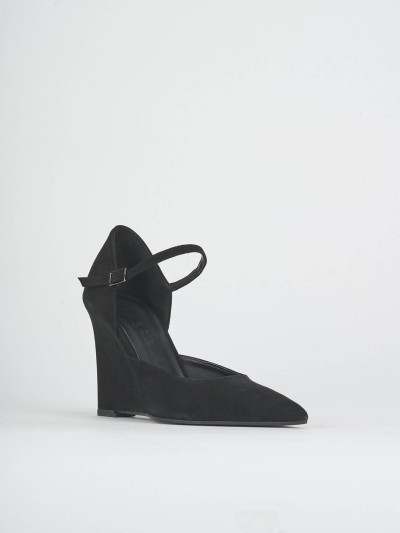 Pumps heel 10 cm black suede