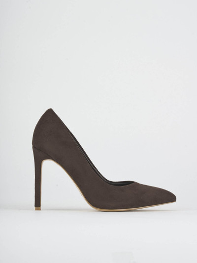 Pumps heel 9 cm dark brown suede