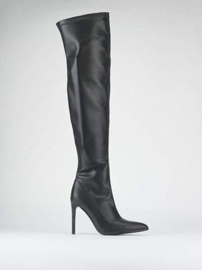 Stivali tacco 10cm pelle nero