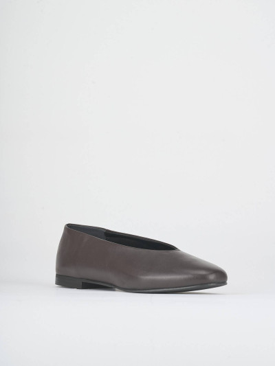 Ballerine tacco 1cm pelle testa