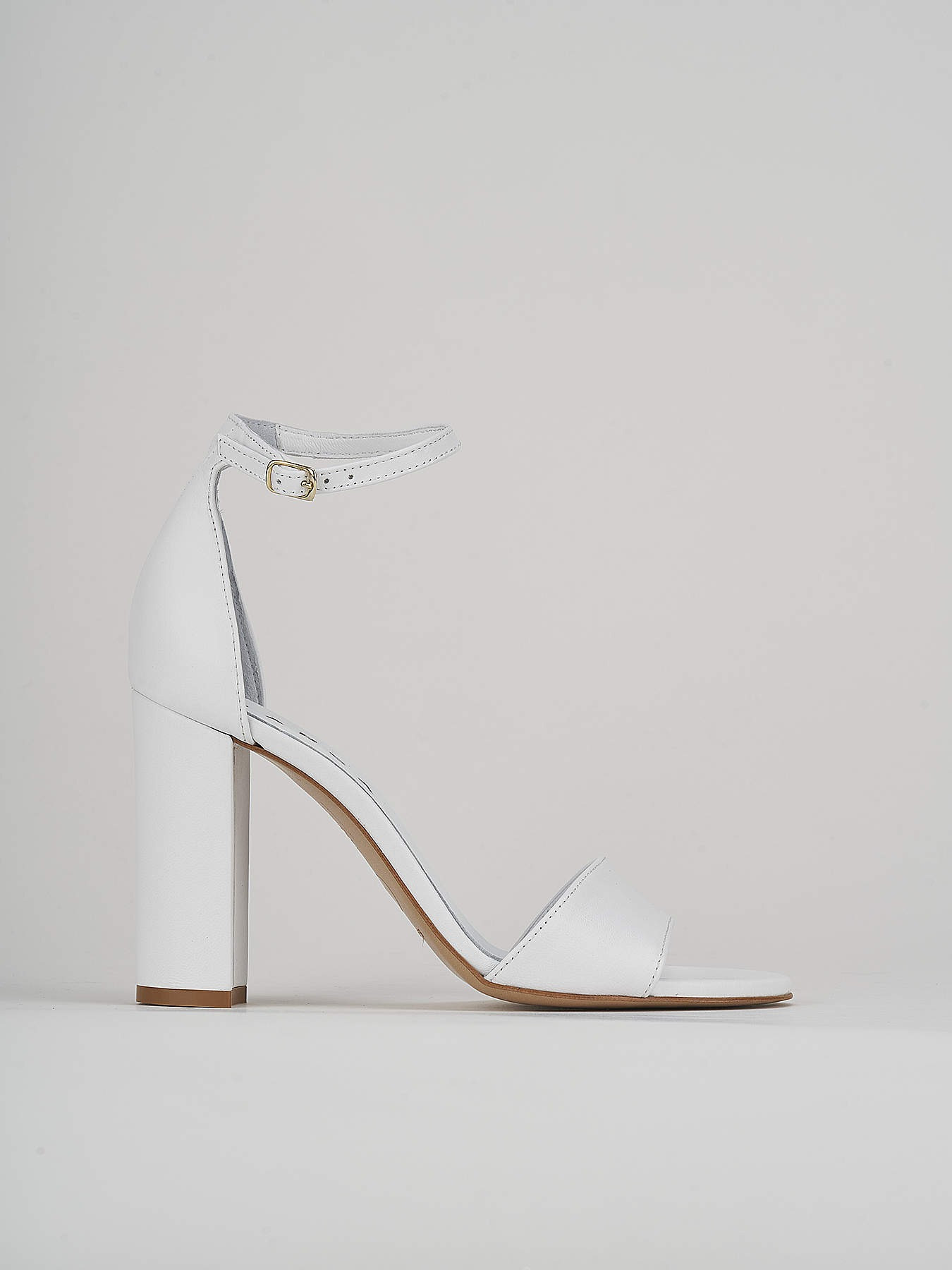 Sandali tacco 8cm pelle bianco Barca Stores