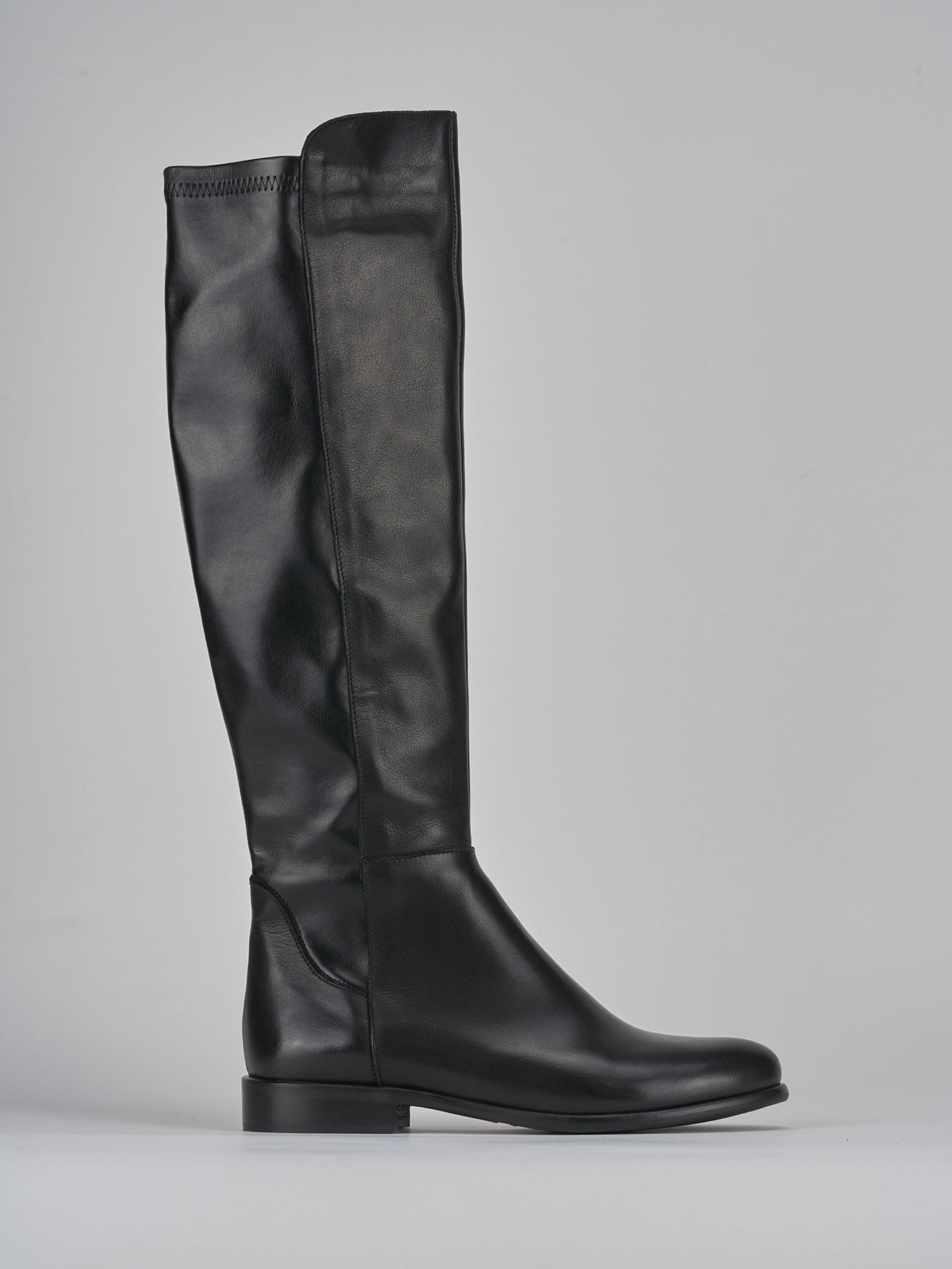 Stivali tacco 2cm pelle nero Barca Stores