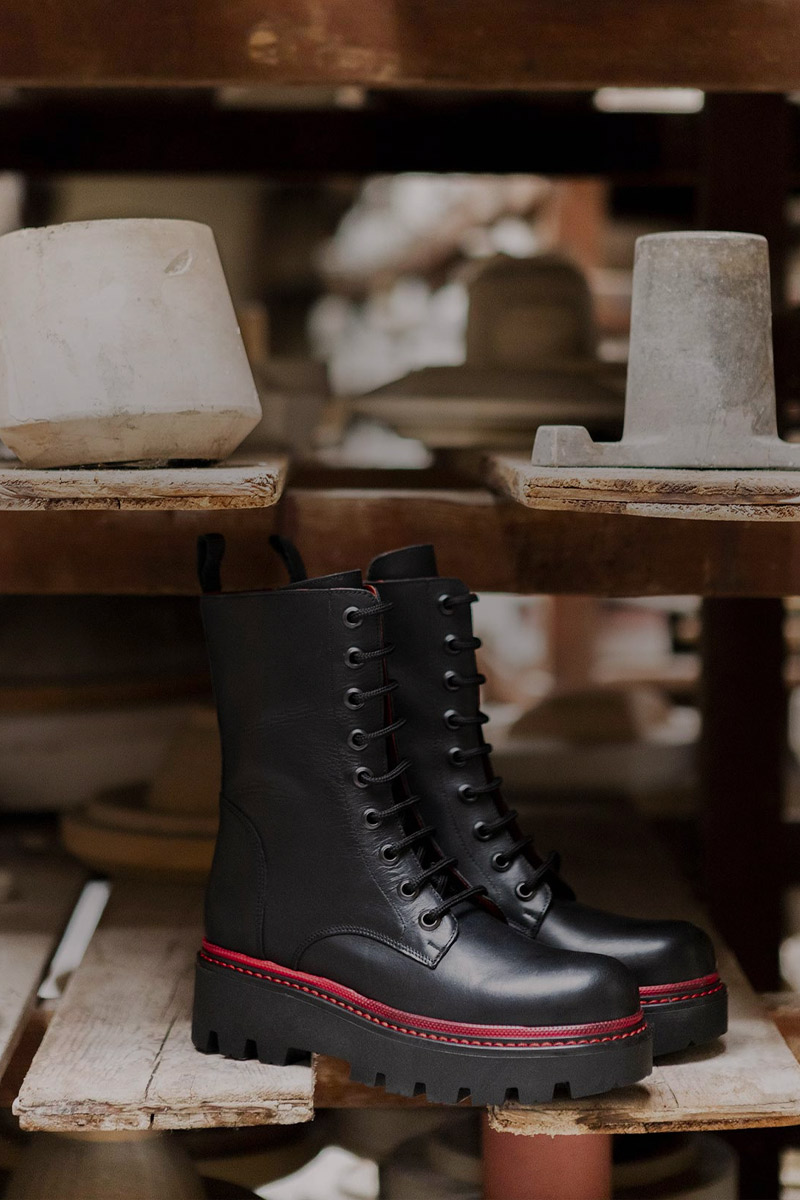 Combat boots man heel 2 cm brown leather | Barca Stores
